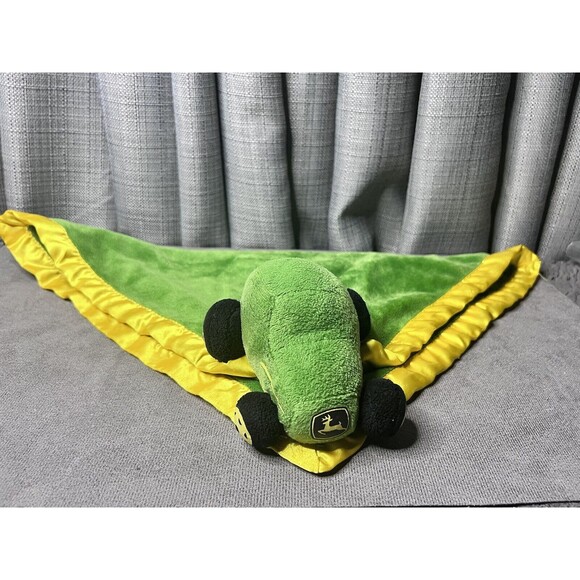 Scene Weaver John Deere JD Tractor Lovey Green Security Blanket Plush Toy 16 In - Picture 6 of 10